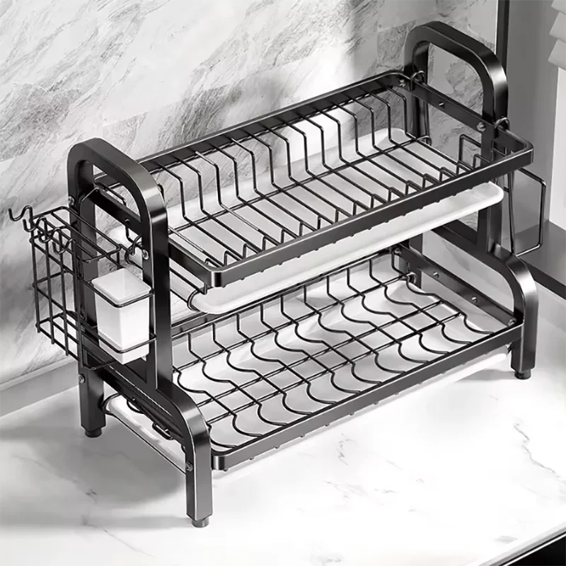 Compact 2-Tier Stainless Steel - Food Storage Organiser recension och pris