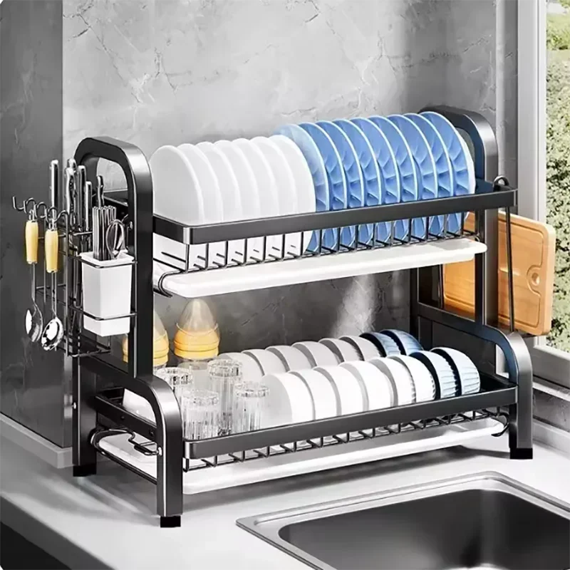 Compact 2-Tier Stainless Steel - Food Storage Organiser recension och pris