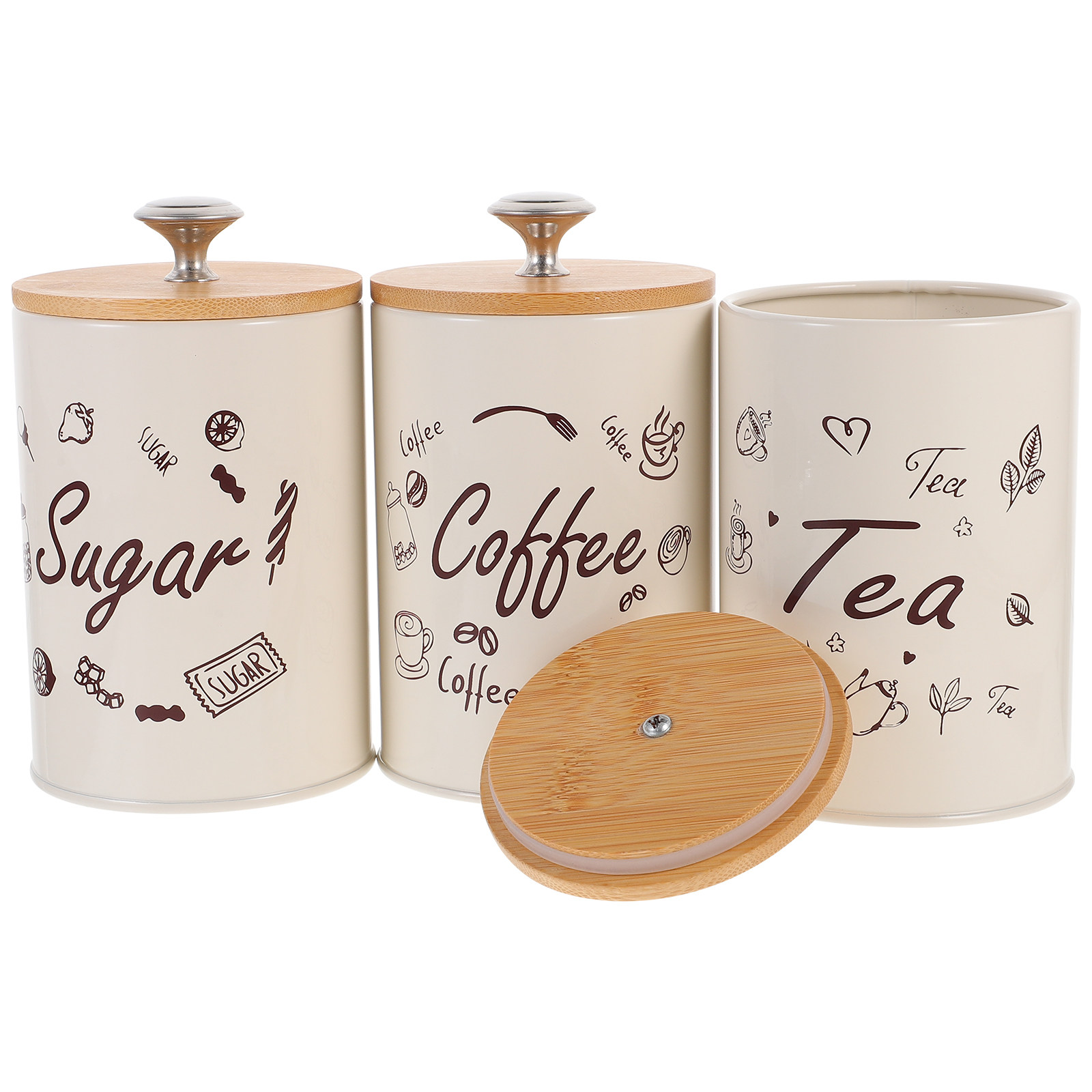 Tea Jar 3pcs Coffee Storage Ca - Food Storage Jars Plastic recension och pris