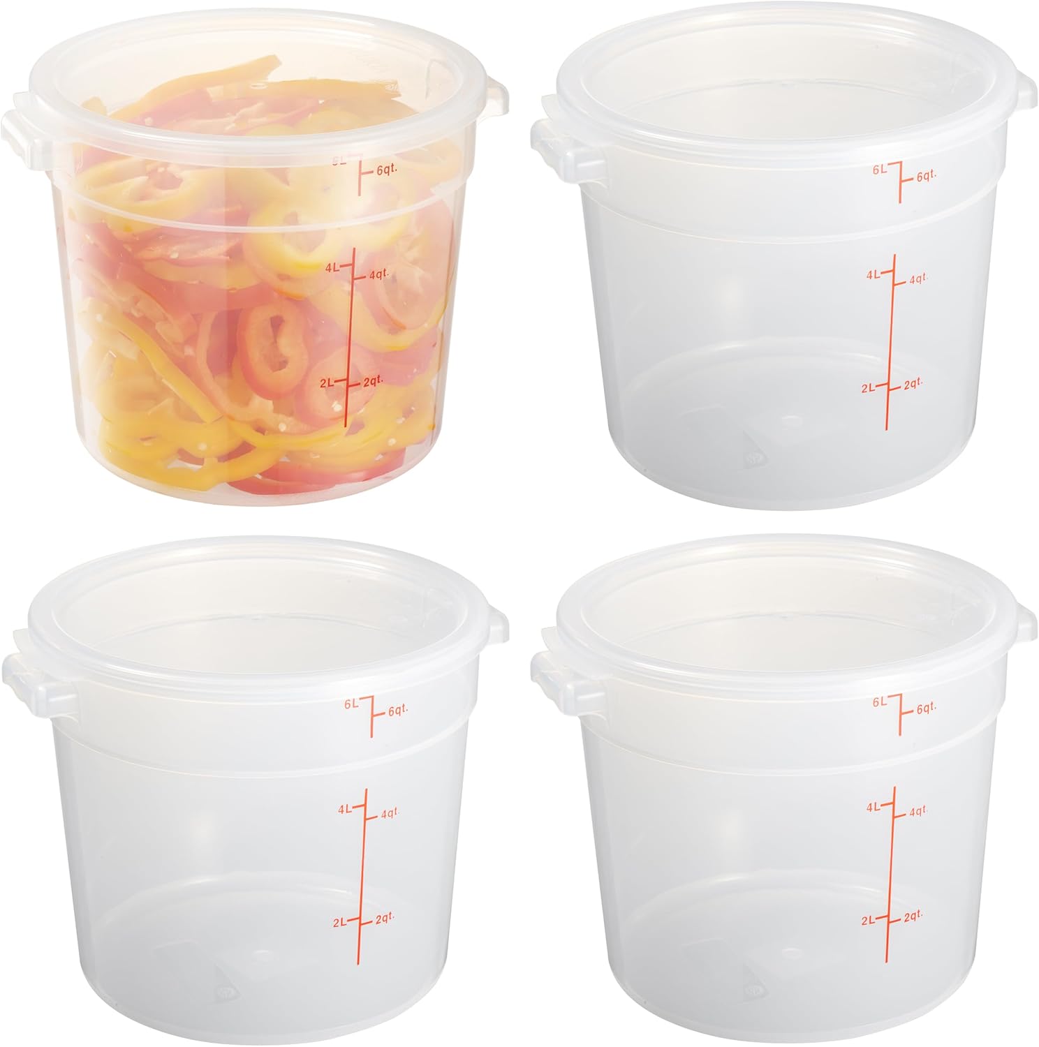 6 Quart Translucent Food Stora - Food Storage Quart Containers recension och pris