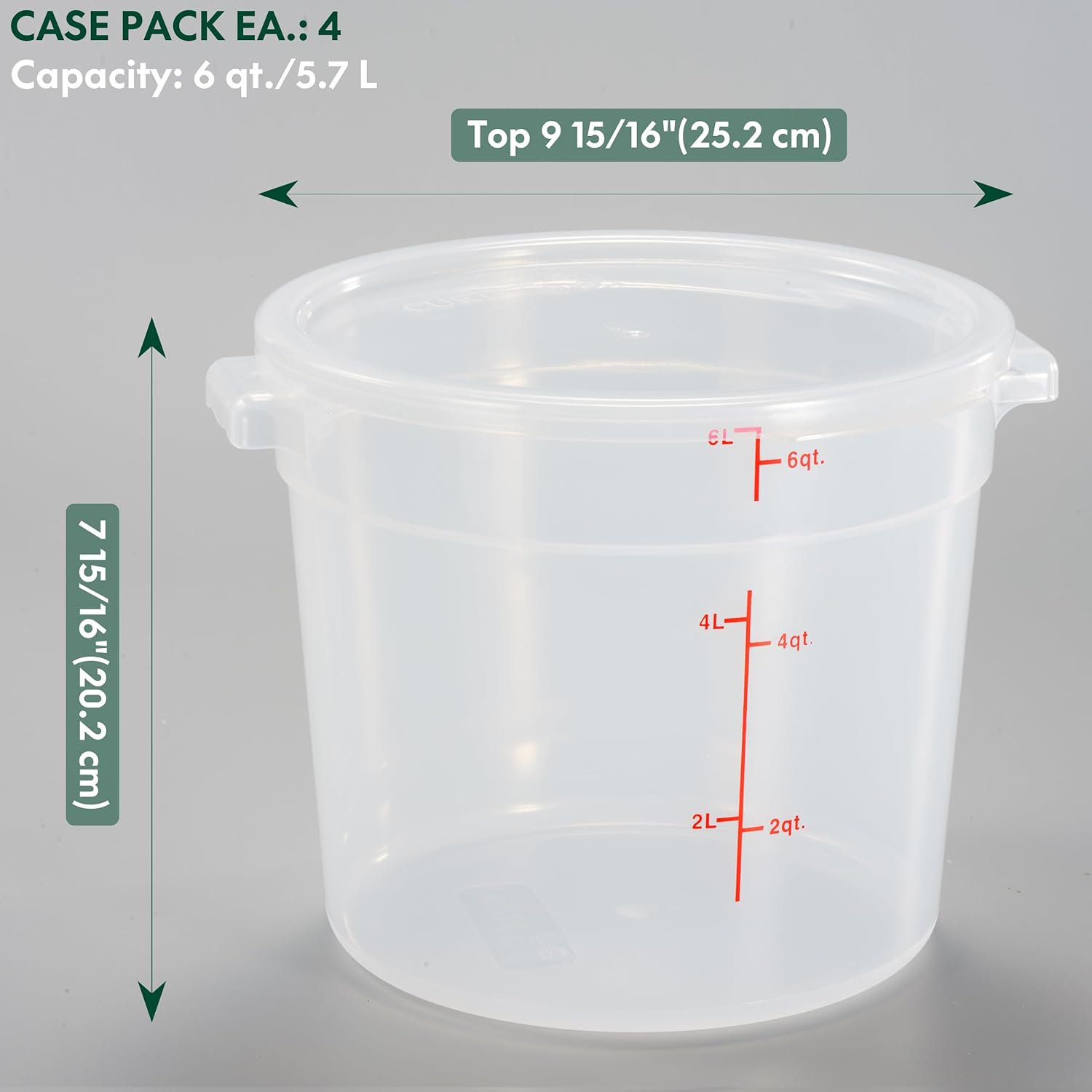 6 Quart Translucent Food Stora - Food Storage Quart Containers recension och pris