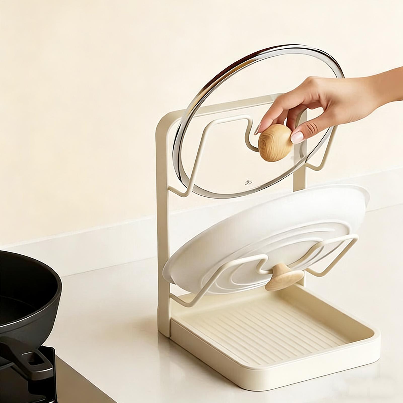 Pot Lid Organizer Anti-Slip Ki - Food Storage Organiser recension och pris