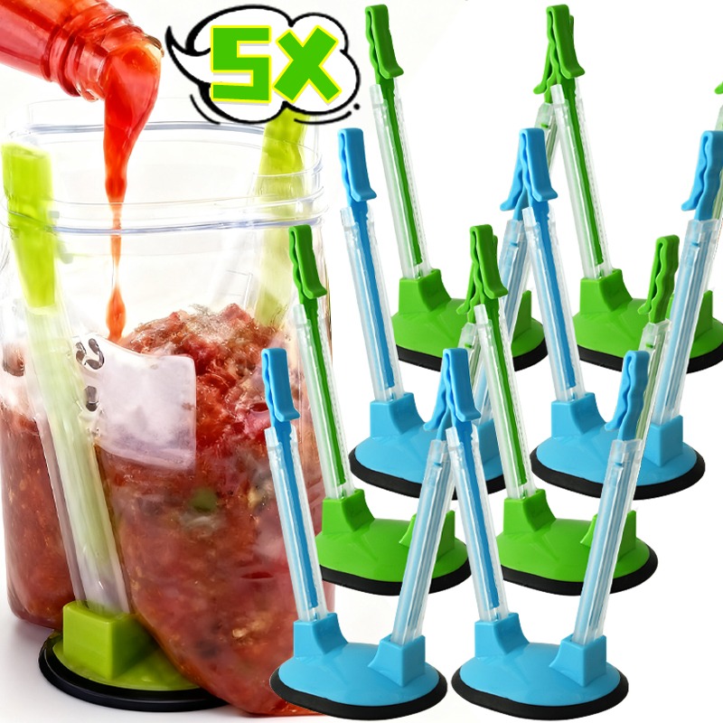 Hands Free Baggy Rack Clip Adj - Food Storage Bags Reusable recension och pris