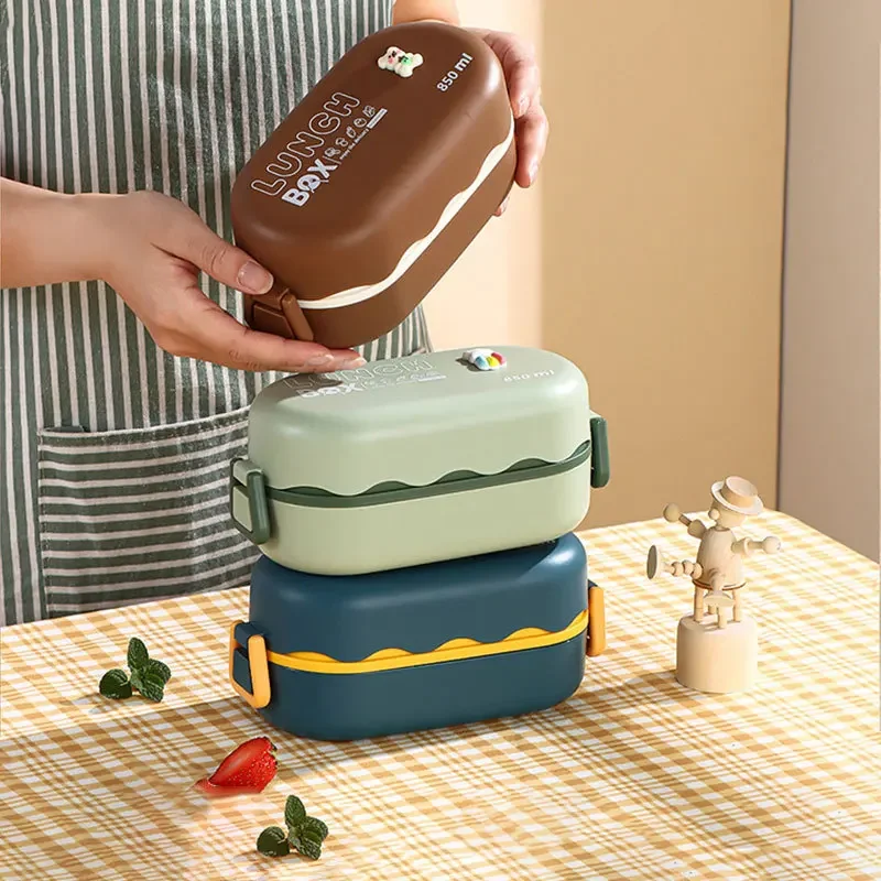 850ML Lunch Box Double-layer P - Food Storage With Compartments recension och pris