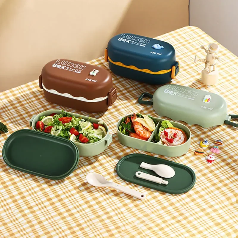 850ML Lunch Box Double-layer P - Food Storage With Compartments recension och pris