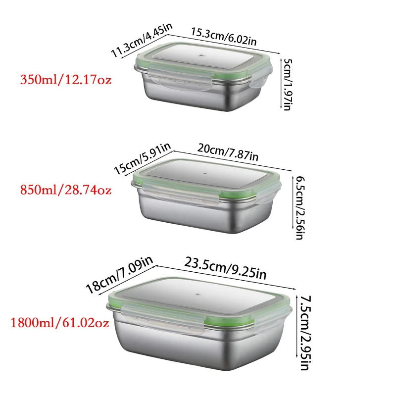304 Stainless Steel Lunch Box  - Food Storage Time recension och pris