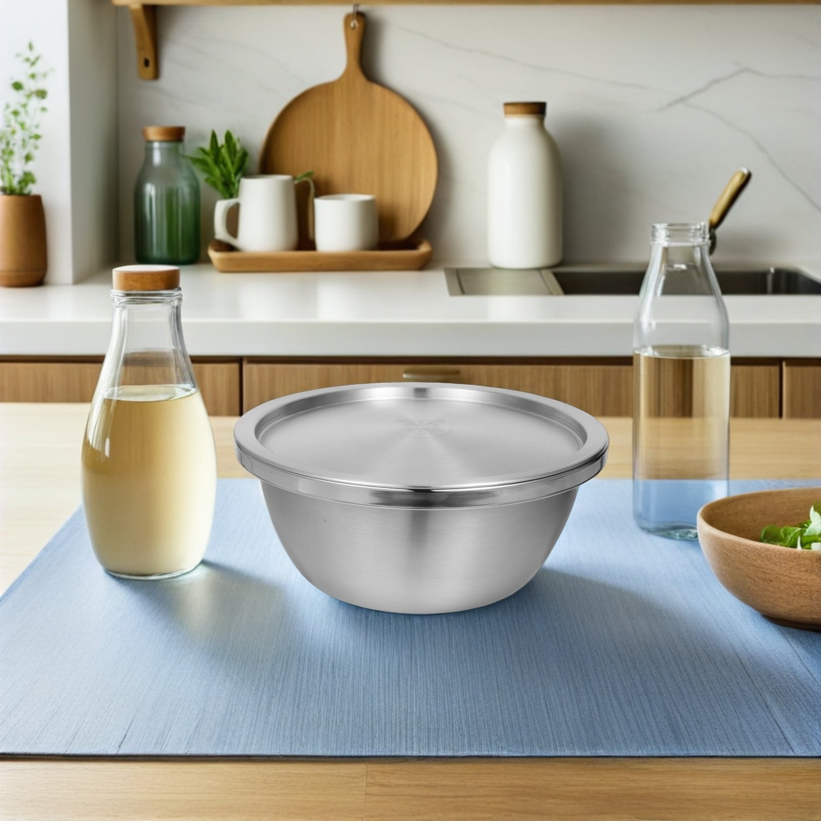 1Set Stainless Steel Mixing Bo - Food Storage Stainless Steel Containers recension och pris