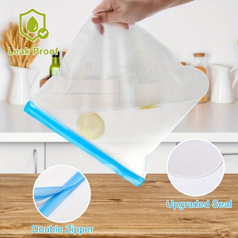 10-Pack Reusable Gallon Freeze - Food Storage Reusable Bags recension och pris