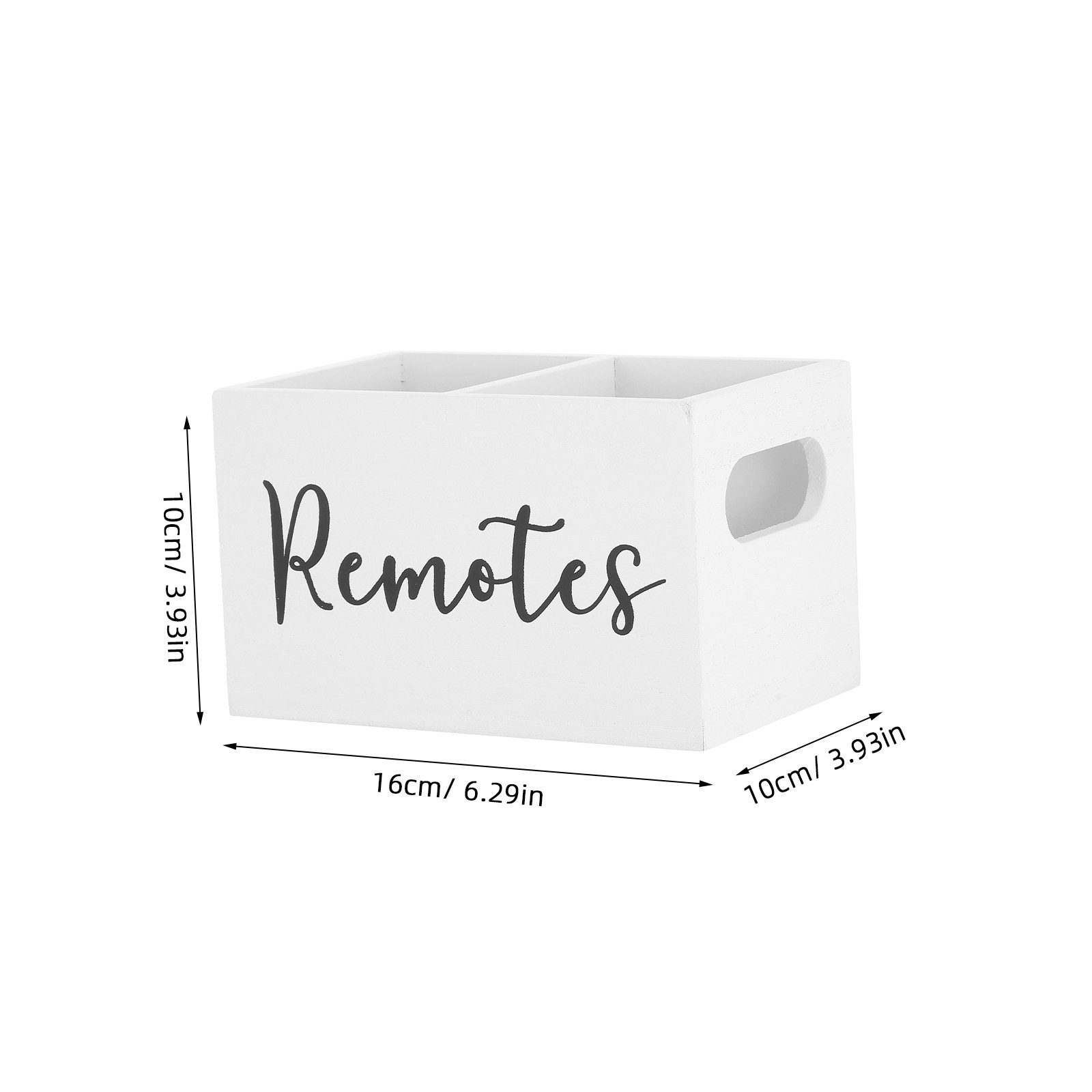 Rustic Wood Remote Control Hol - Food Storage With Compartments recension och pris