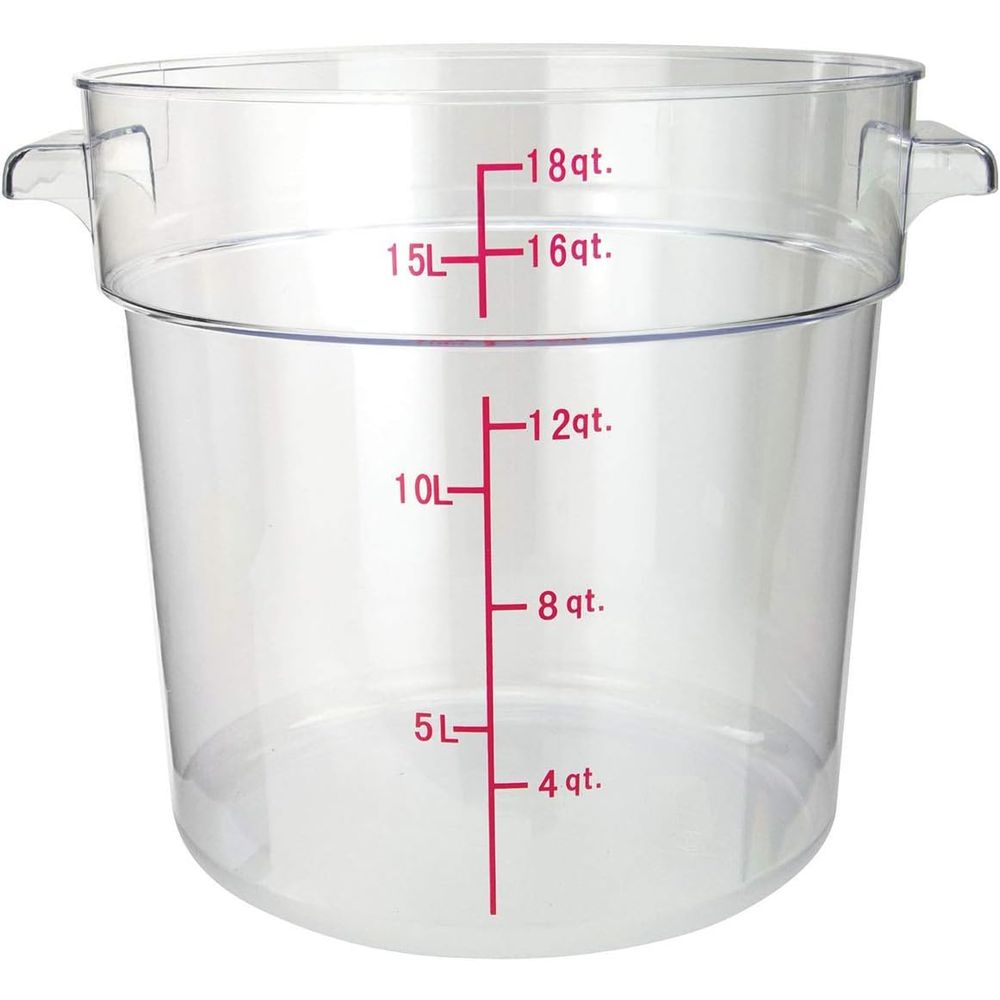 18-Quart Round Clear Food Stor - Food Storage Quart Containers recension och pris