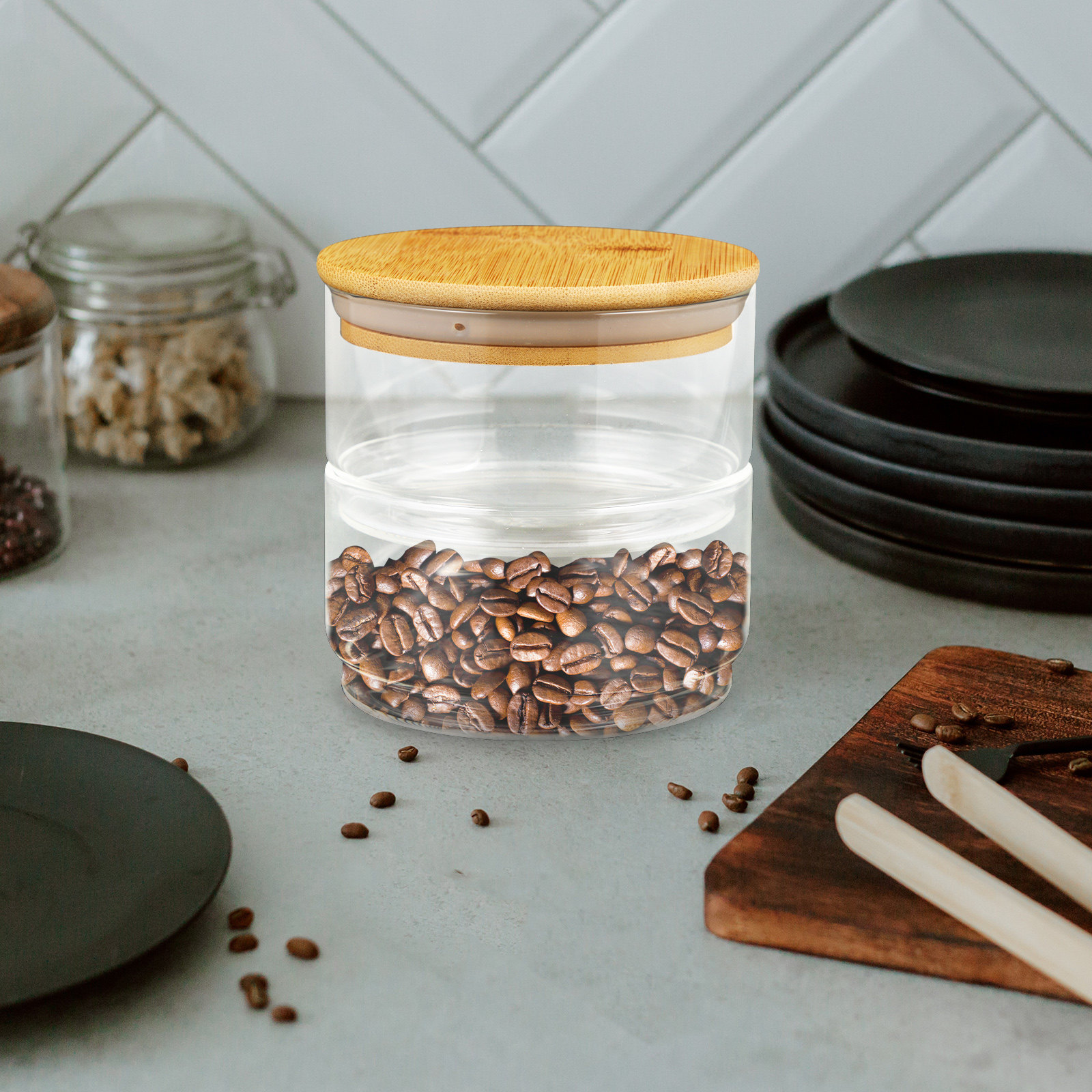 1Set Clear Heavy-Duty Glass Se - Food Storage Plastic Containers With Lids recension och pris