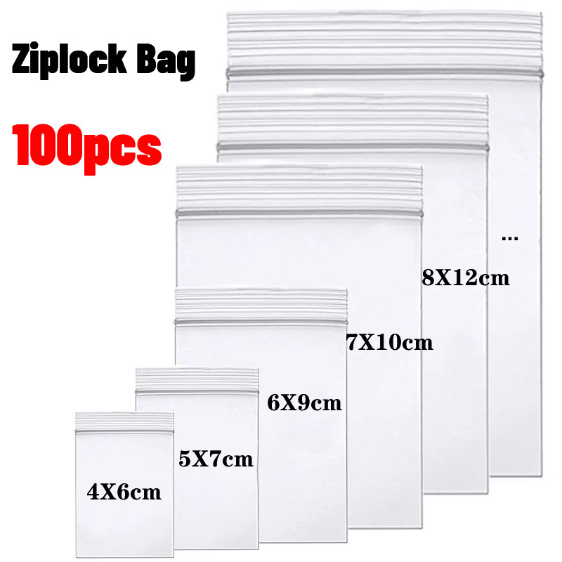 100Pcs Thicken Zipper Sealed B - Food Storage Ziploc Bags recension och pris