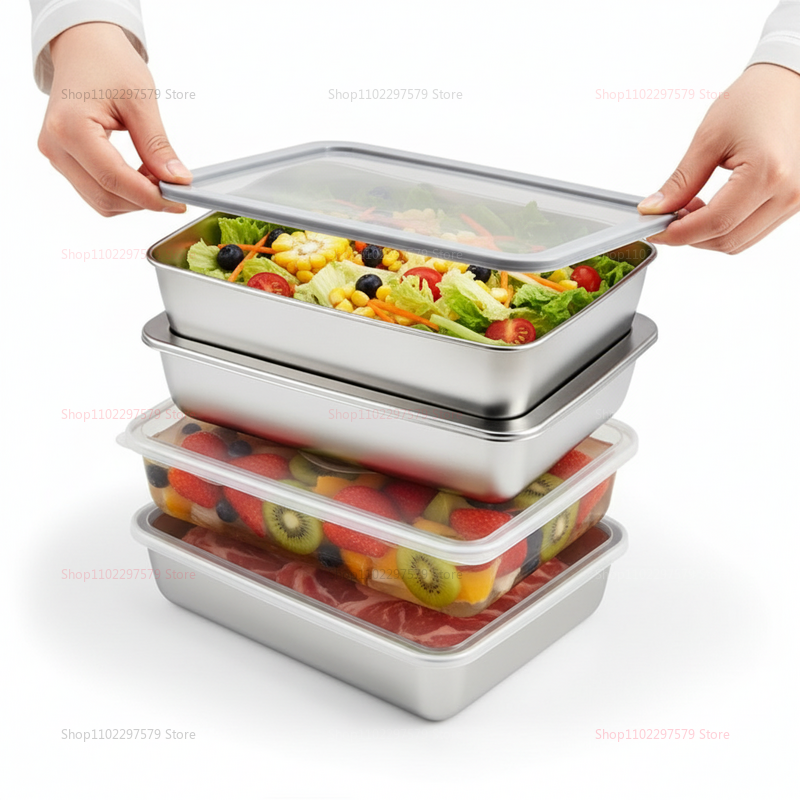 Plate Stainless Steel Food Con - Food Storage Stainless Steel Containers recension och pris