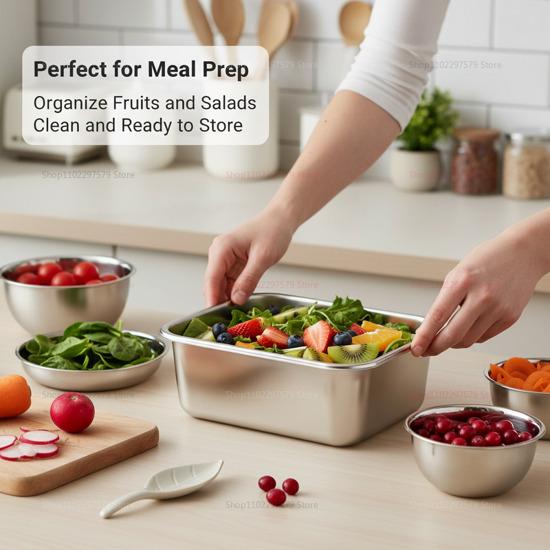 Plate Stainless Steel Food Con - Food Storage Stainless Steel Containers recension och pris