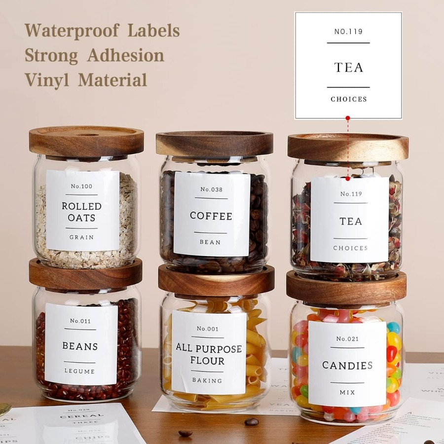 16 OZ Stackable Glass Food Sto - Food Storage Jar Labels recension och pris