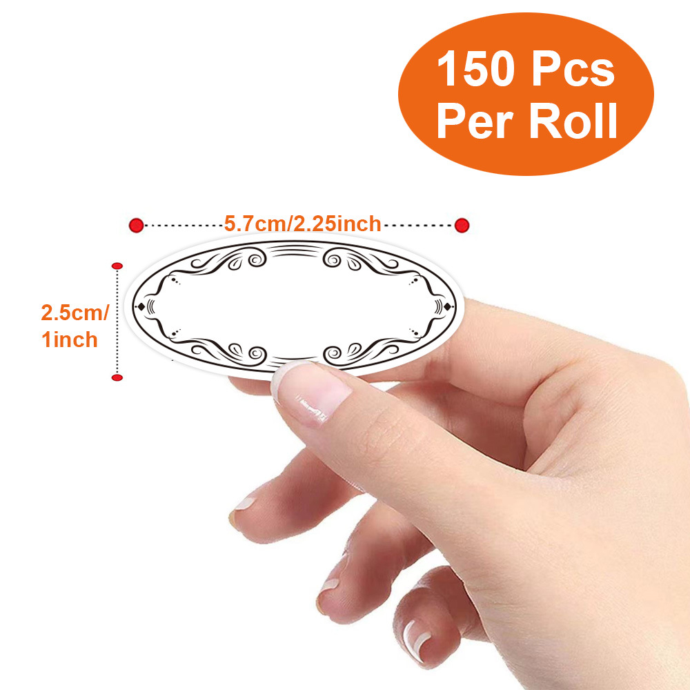 150Pcs Oval Canning Labels for - Food Storage Jar Labels recension och pris
