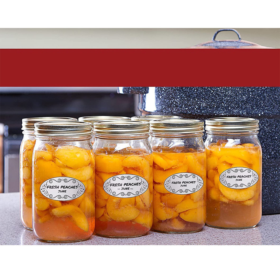 150Pcs Oval Canning Labels for - Food Storage Jar Labels recension och pris