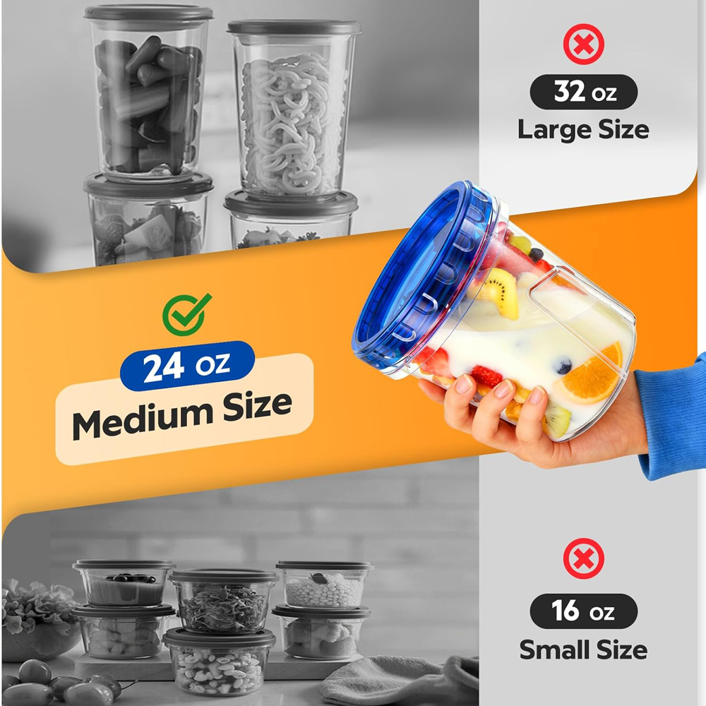 Freezer Storage Containers Air - Food Storage Plastic Containers With Lids recension och pris