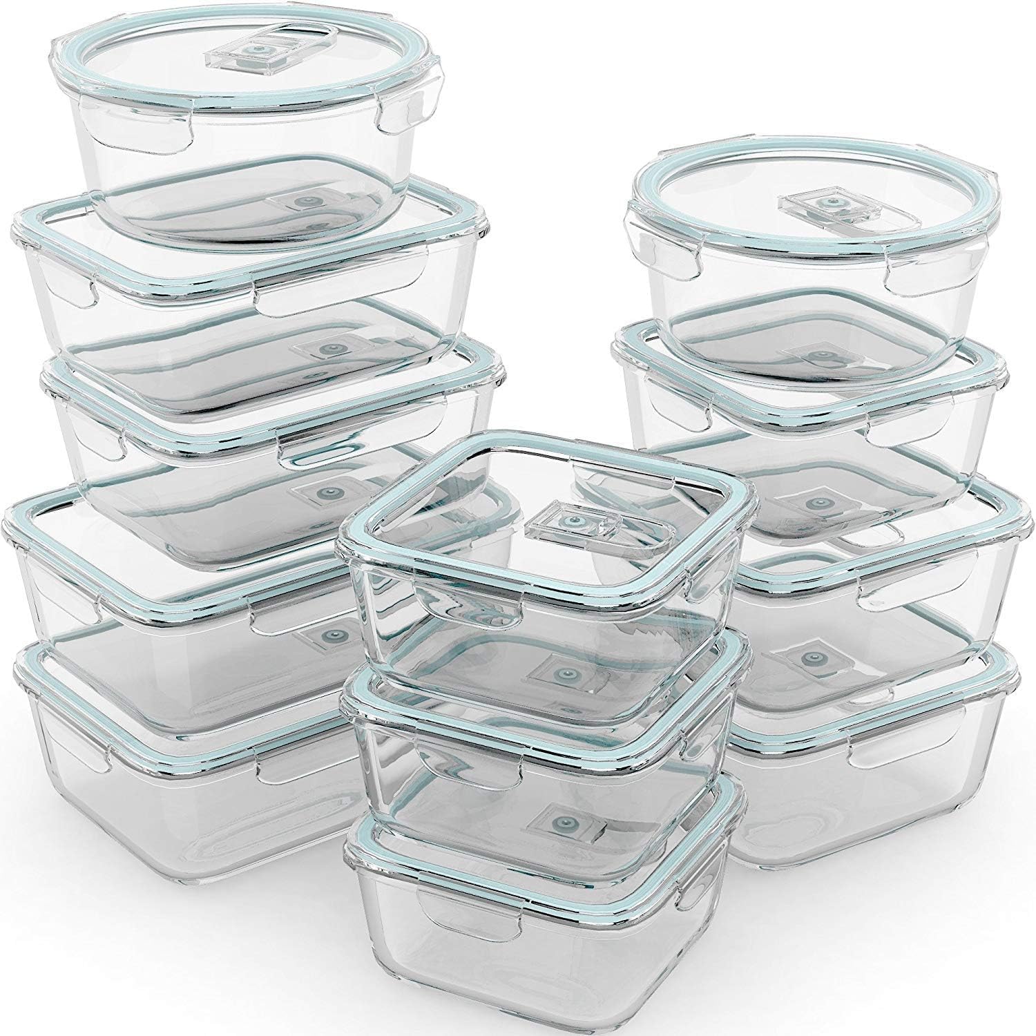 24 Pc Airtight Glass Food Stor - Food Storage And Container recension och pris