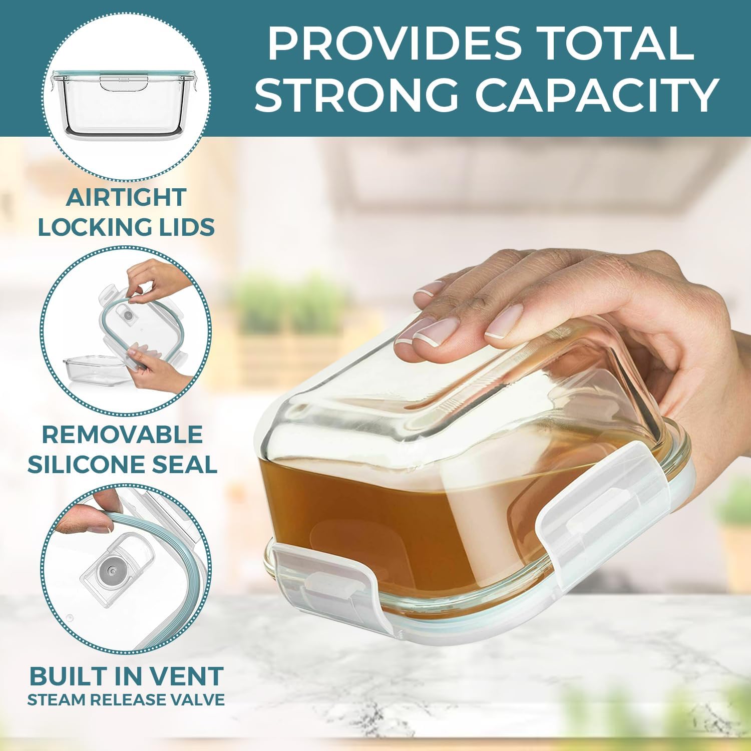 24 Pc Airtight Glass Food Stor - Food Storage And Container recension och pris
