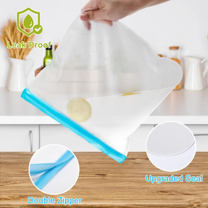 Thickened PEVA Food Bag Reusab - Food Storage Ziploc Bags recension och pris