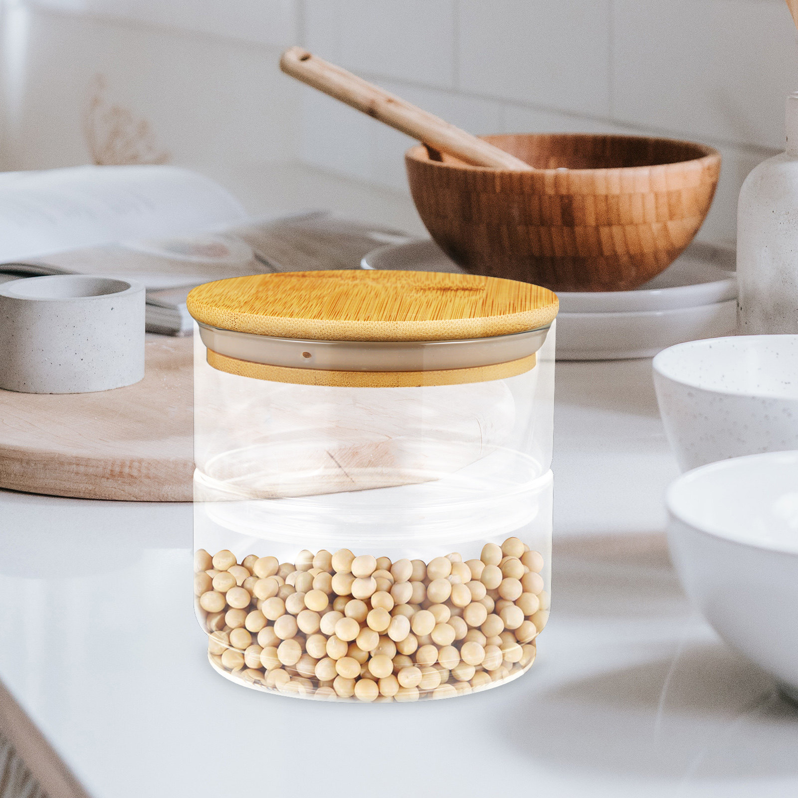 1Set Clear Glass Sealing Jars  - Food Storage Jars Plastic recension och pris
