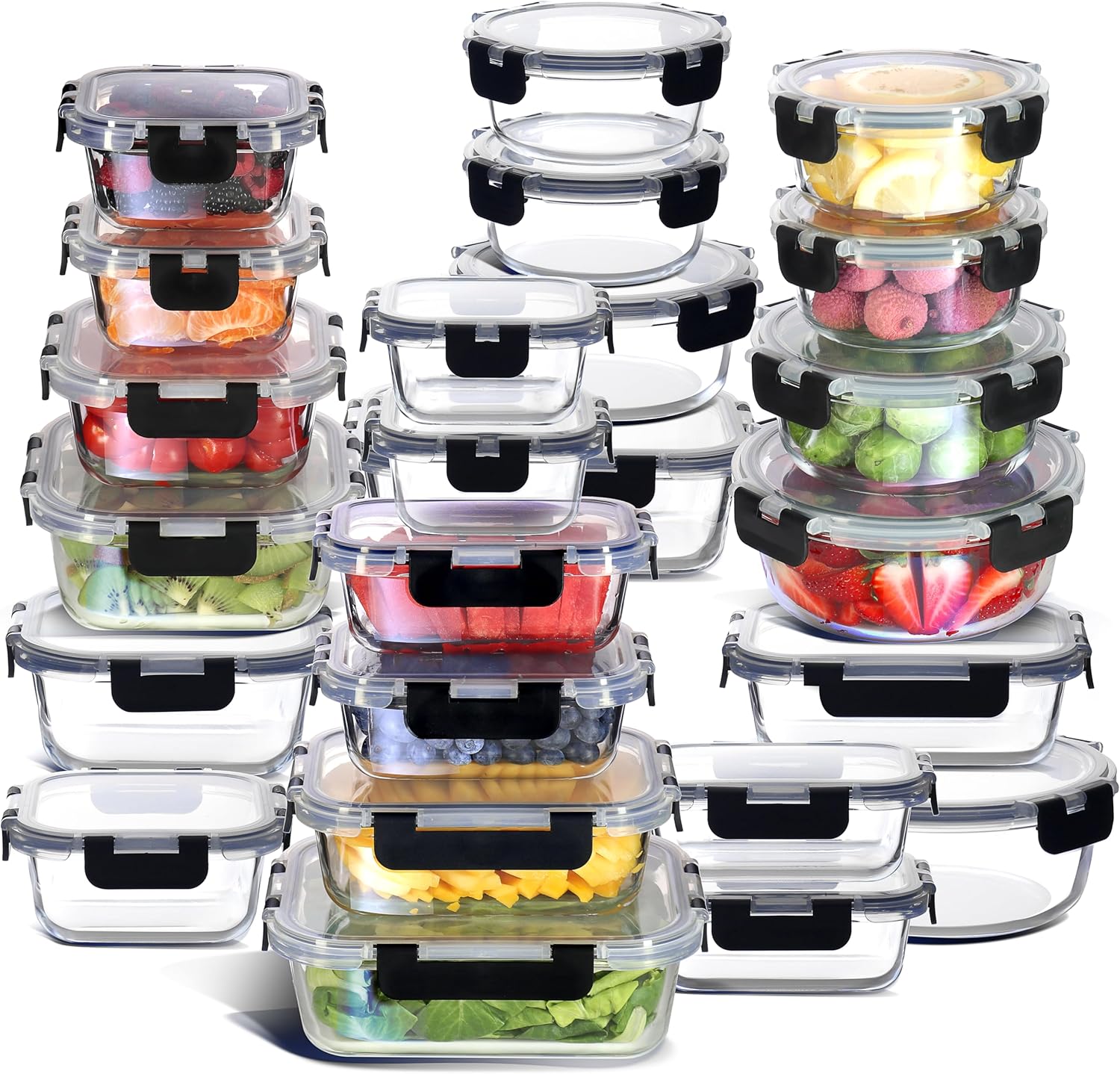 48-Piece Glass Food Storage Co - Food Storage And Container recension och pris