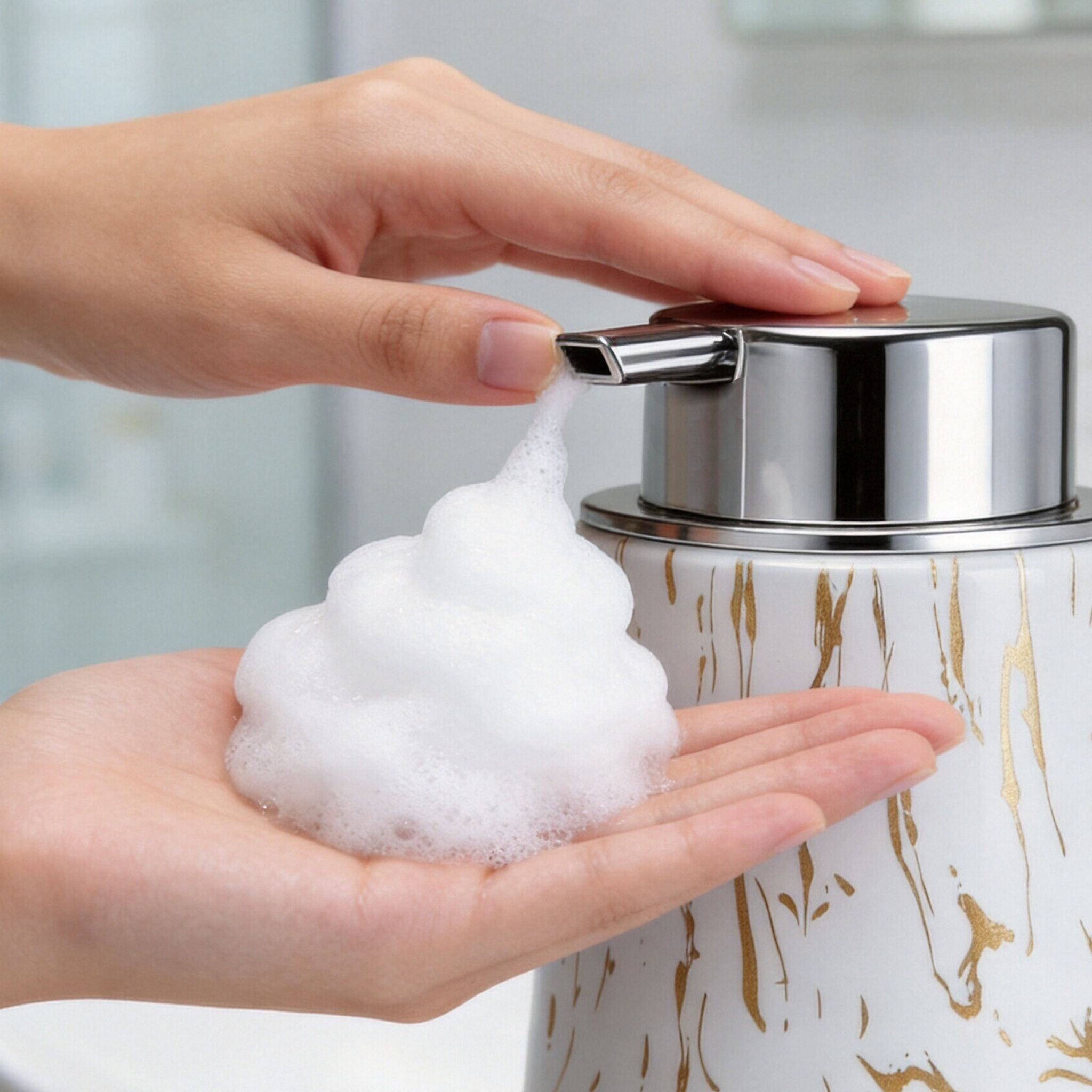 Elegant Bathroom Foam Soap Dis - Food Storage Organiser recension och pris
