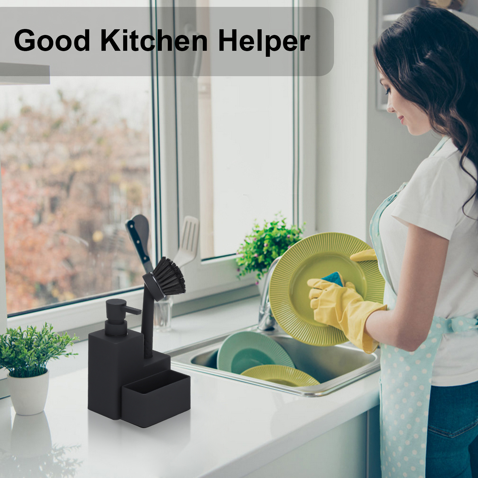 Modern Square Dish Soap Dispen - Food Storage Organiser recension och pris