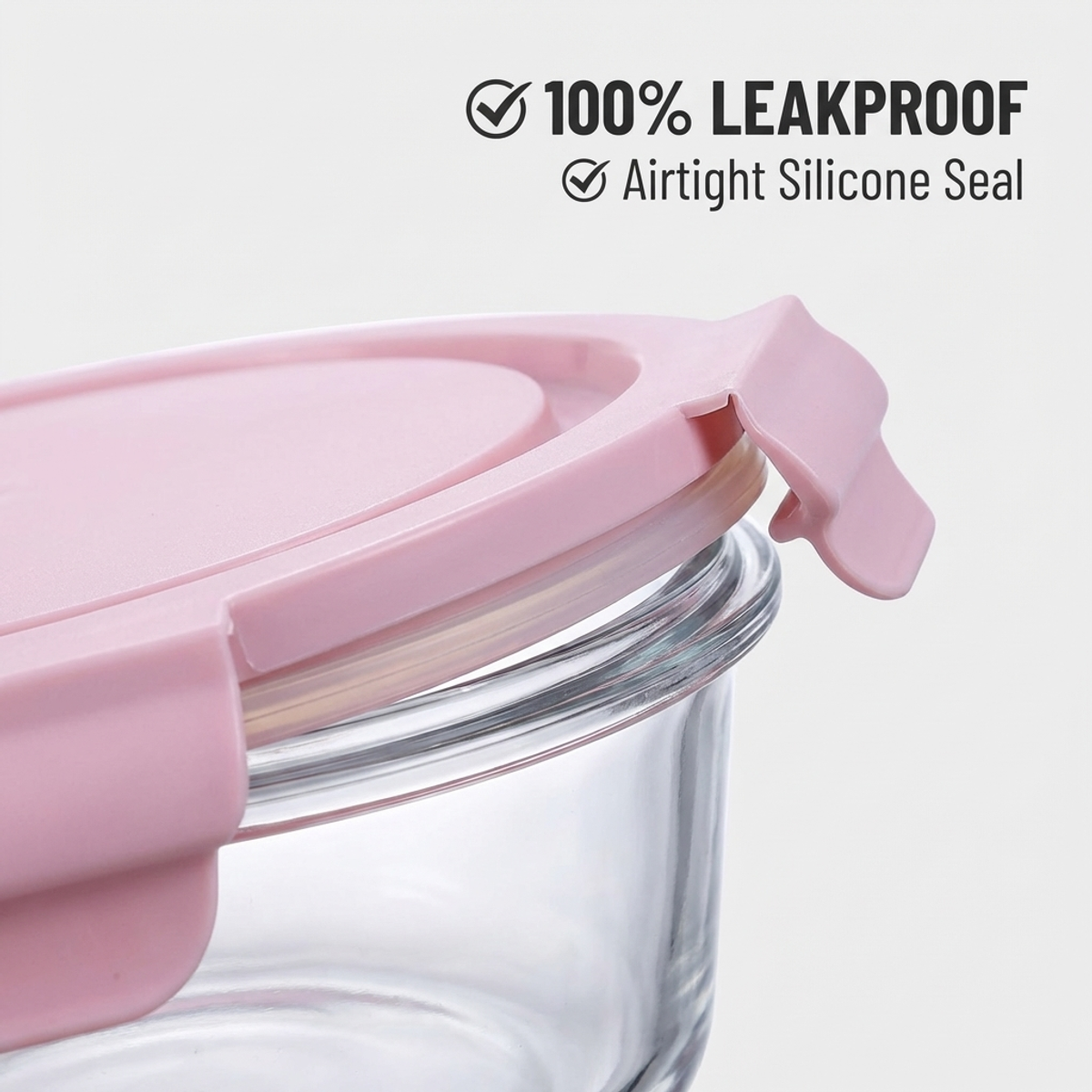 Pink Cartoon Sushi Round Glass - Food Storage Lock Box recension och pris