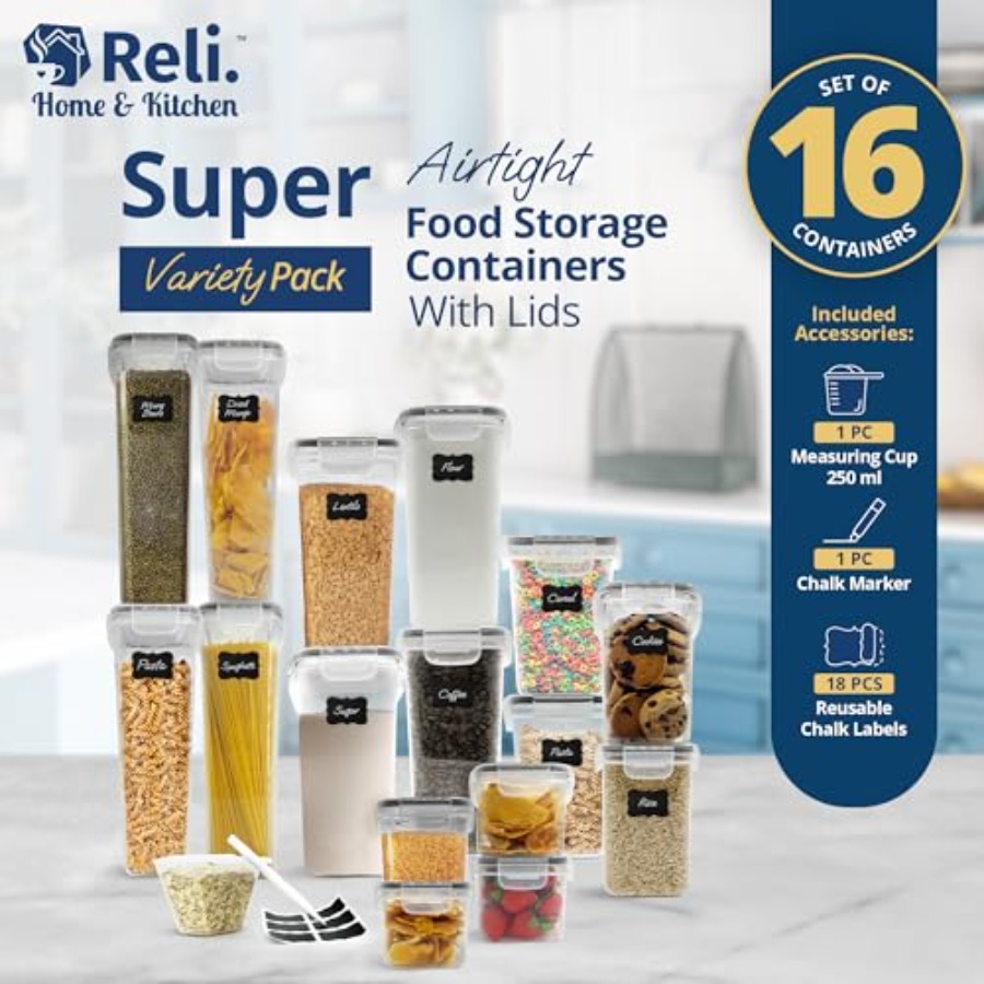 Airtight Food Storage Containe - Food Storage Plastic Containers With Lids recension och pris