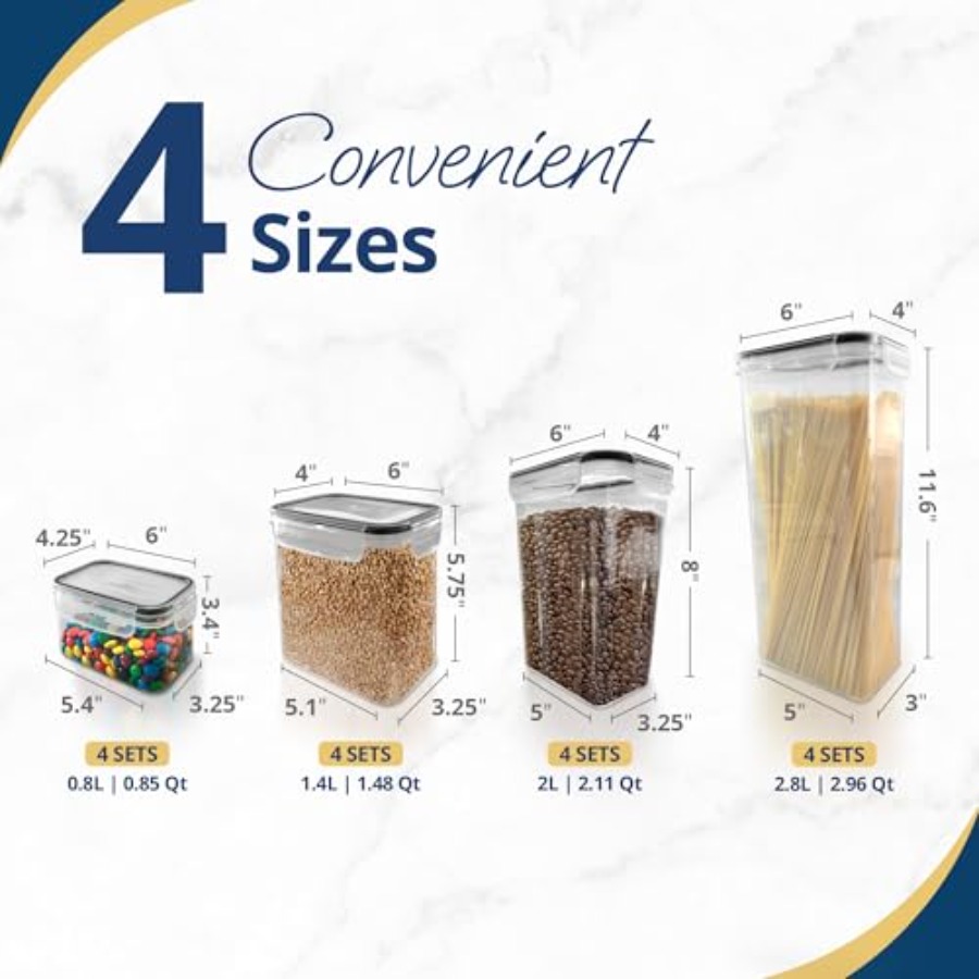 Airtight Food Storage Containe - Food Storage Plastic Containers With Lids recension och pris