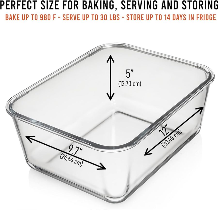 ML 220 oz 28 Cup LARGE Glass F - Food Storage Plastic Containers With Lids recension och pris