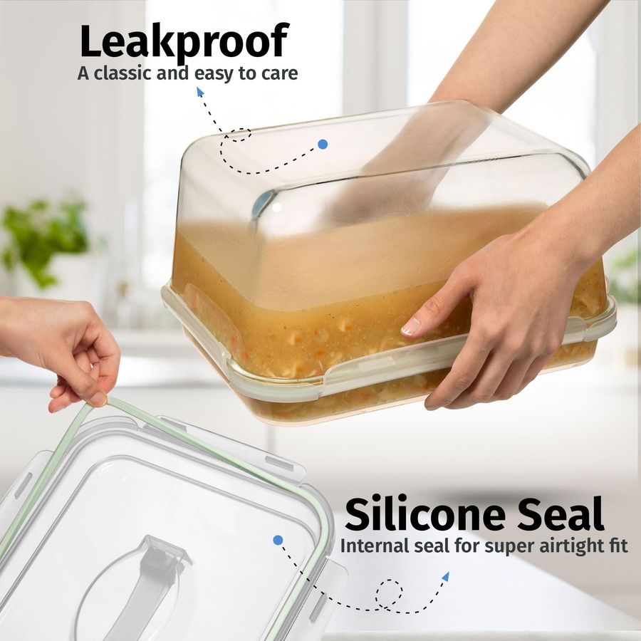 ML 220 oz 28 Cup LARGE Glass F - Food Storage Plastic Containers With Lids recension och pris