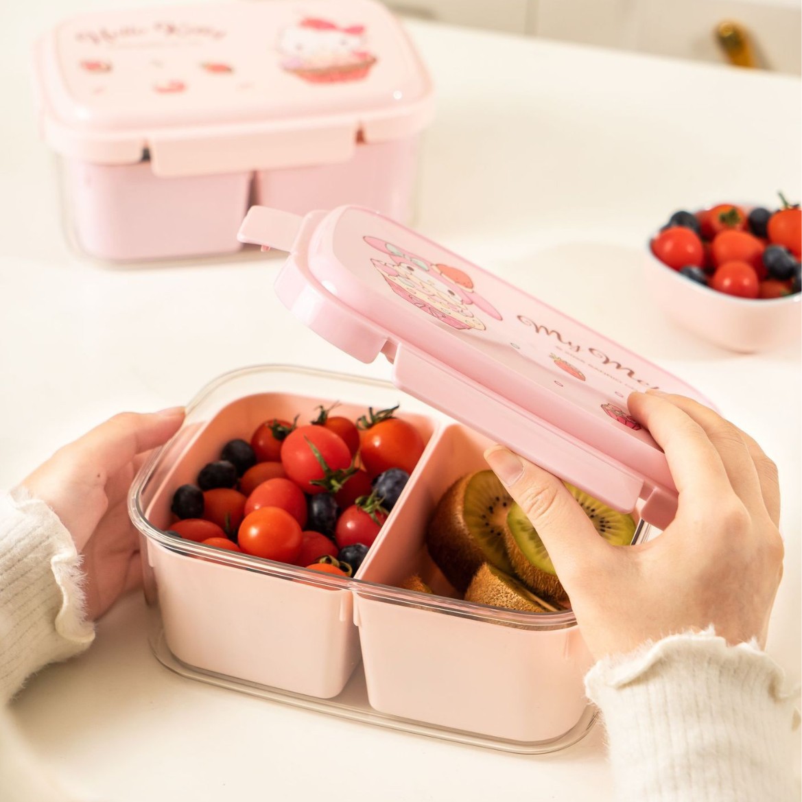 Sanrio Hello Kitty Bento Lunch - Food Storage With Compartments recension och pris