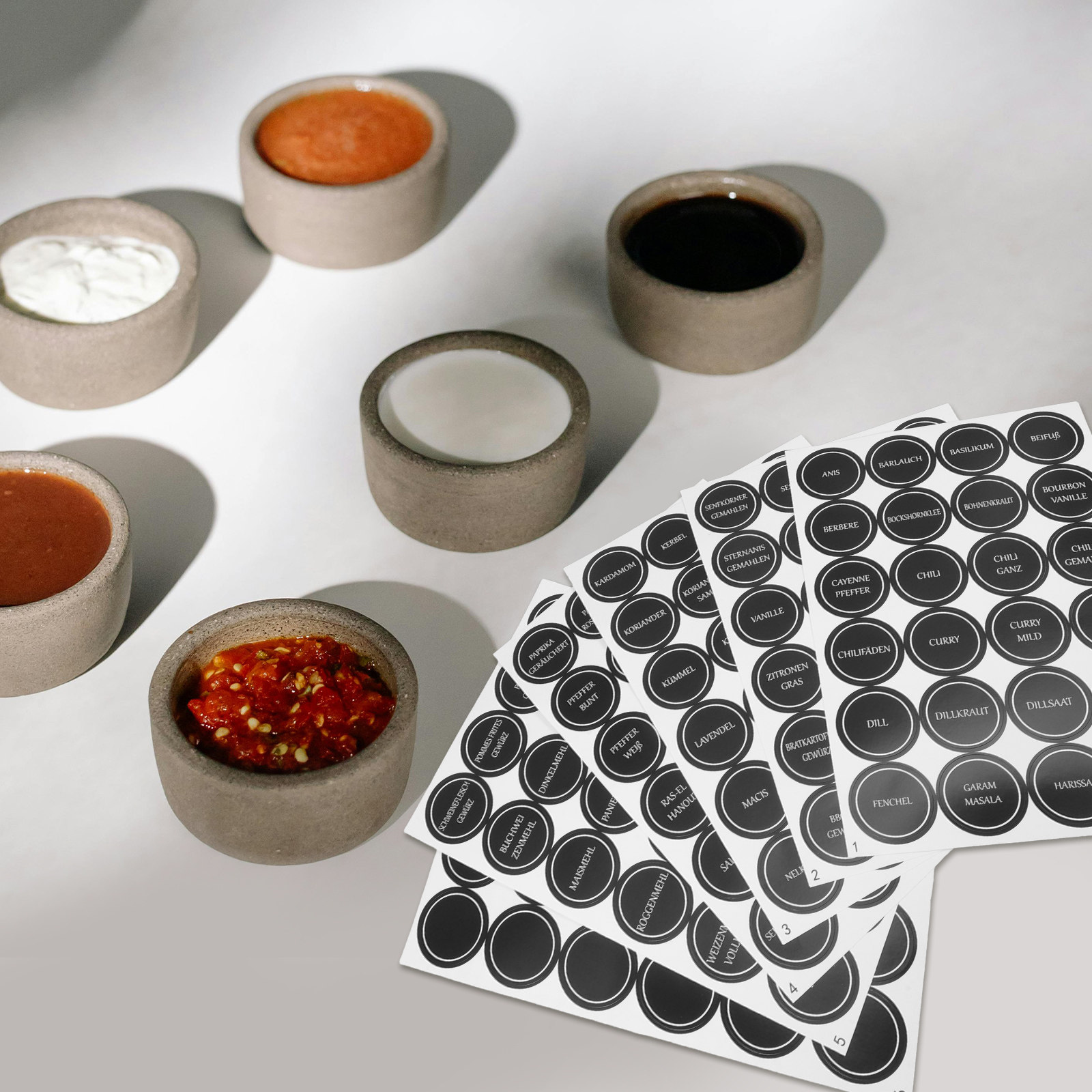 6 Sheets Round Spice Jar Label - Food Storage Jar Labels recension och pris