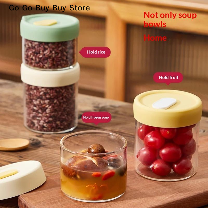 【ST】1Pc 240/400ML Glass Food S - Food Storage Heat recension och pris
