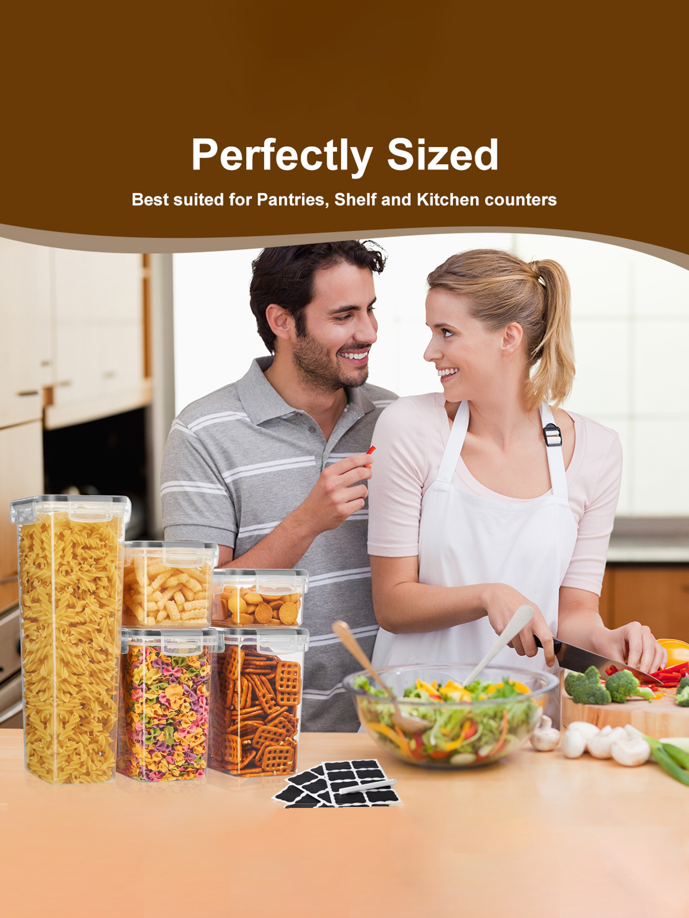 48pcs,Sealed food storage cont - Food Storage Jar Labels recension och pris