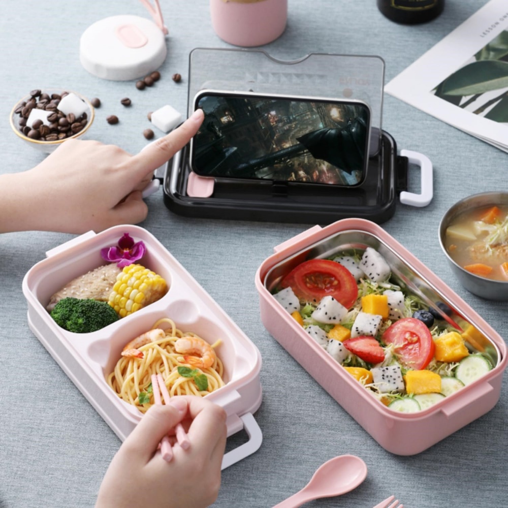 Double-layer Lunch Box 1pc Por - Food Storage With Compartments recension och pris