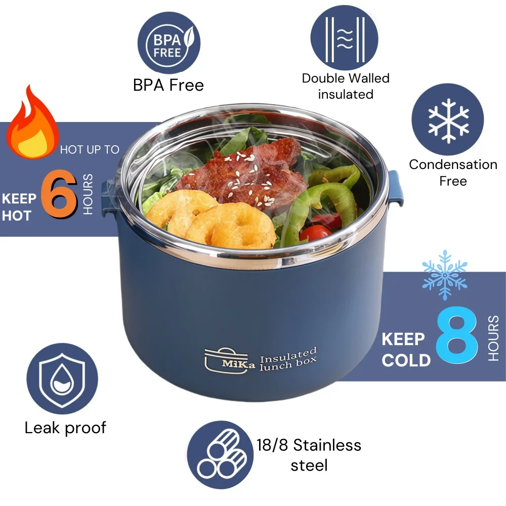 Stainless Thermal Insulation B - Food Storage Stainless Steel Containers recension och pris