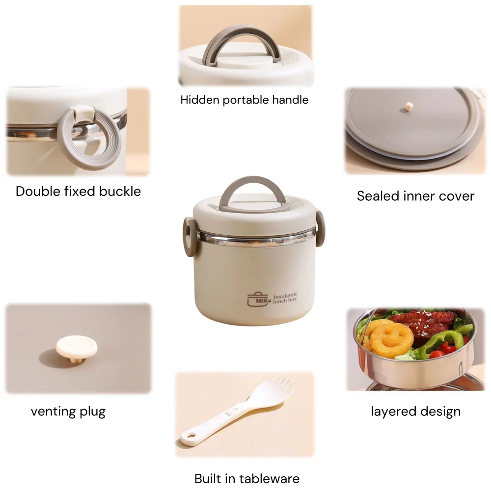 Stainless Thermal Insulation B - Food Storage Stainless Steel Containers recension och pris