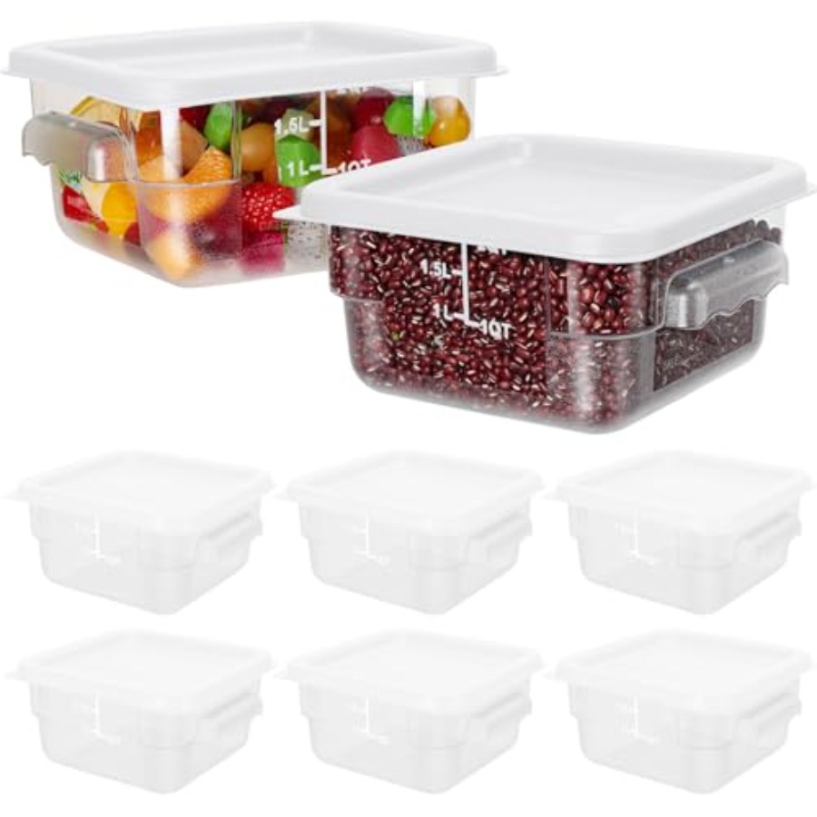 8 Pcs 2 Quart Food Storage Con - Food Storage Quart Containers recension och pris