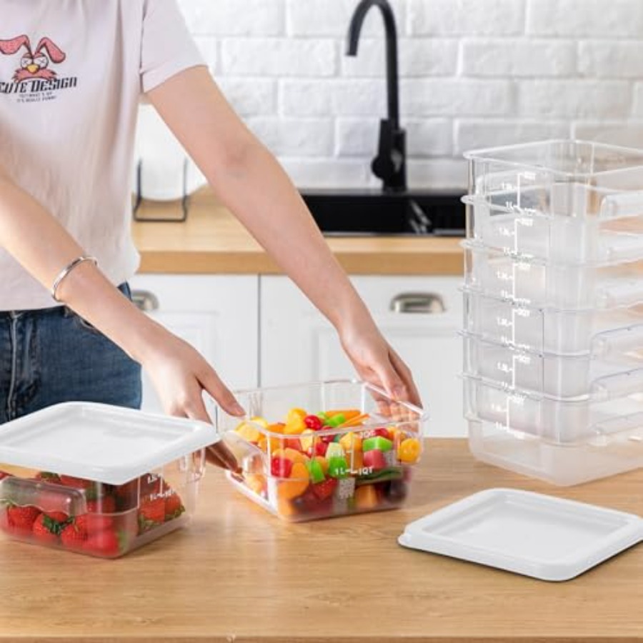 8 Pcs 2 Quart Food Storage Con - Food Storage Quart Containers recension och pris