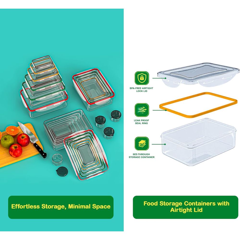 70 Pcs Large Food Storage Cont - Food Storage And Container recension och pris