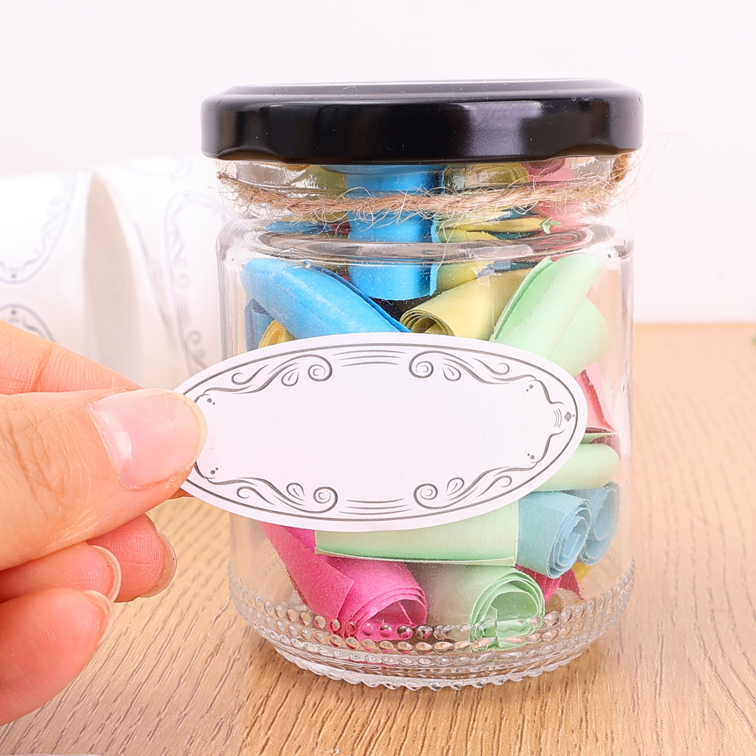 Oval Labels Blank Stickers Foo - Food Storage Jar Labels recension och pris
