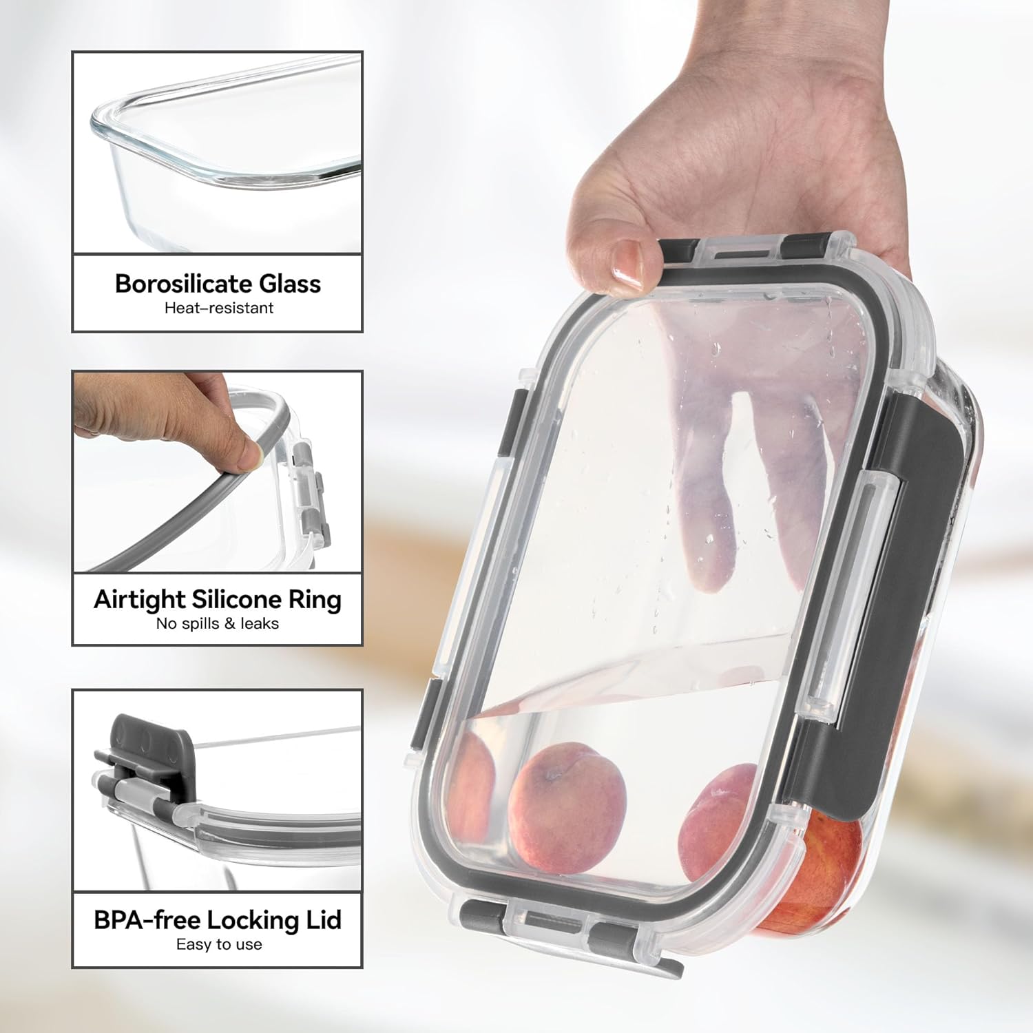 Glass Food Storage Containers, - Food Storage And Container recension och pris