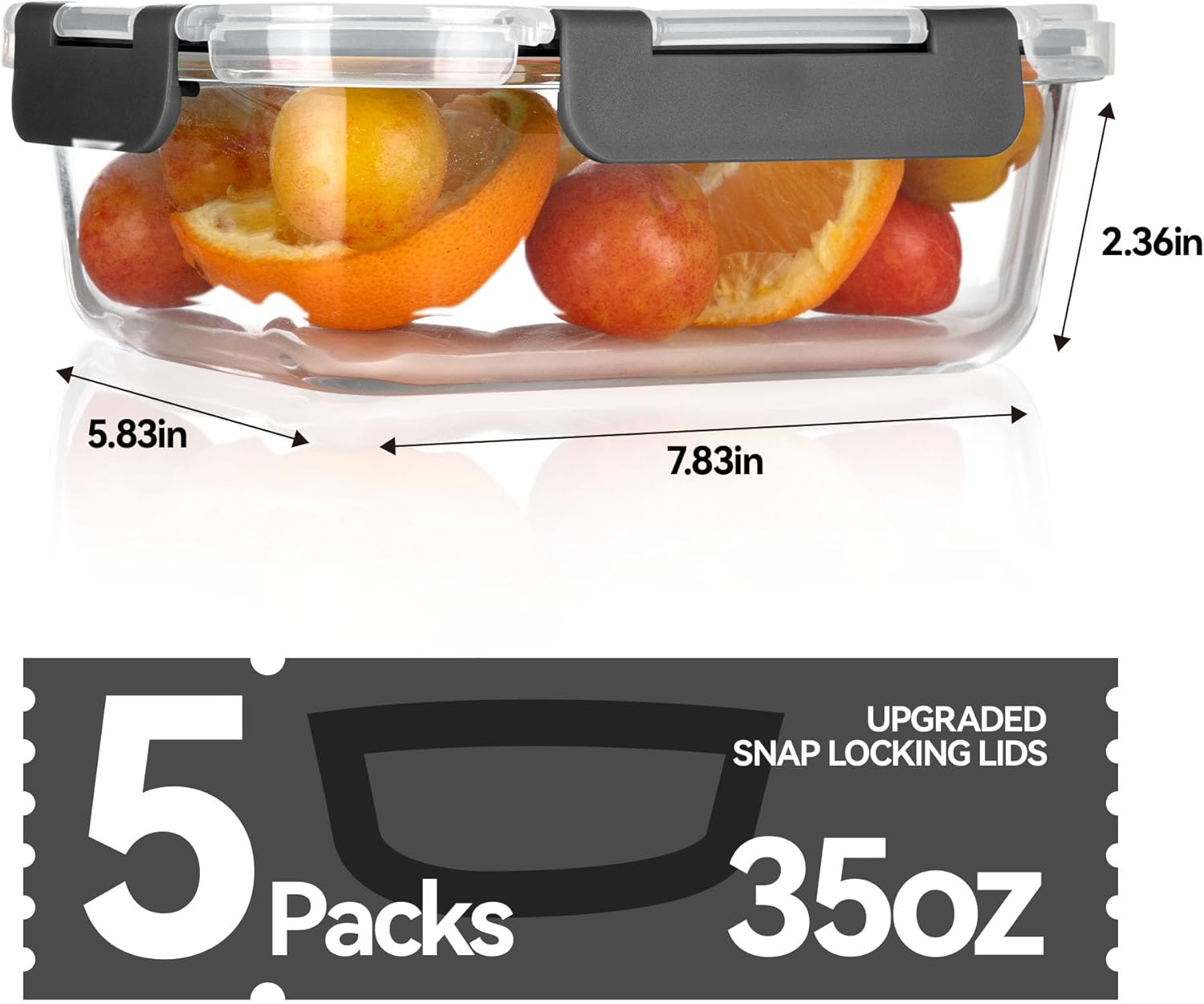 Glass Food Storage Containers, - Food Storage And Container recension och pris