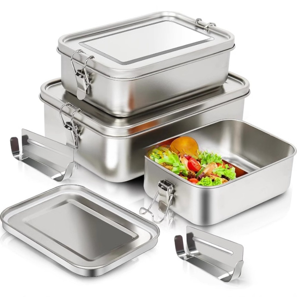 Stainless Steel Bento Box Meta - Food Storage Lock Box recension och pris