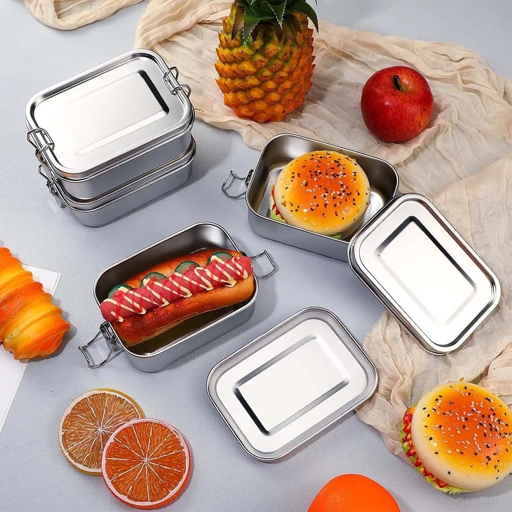 Stainless Steel Bento Box Meta - Food Storage Lock Box recension och pris